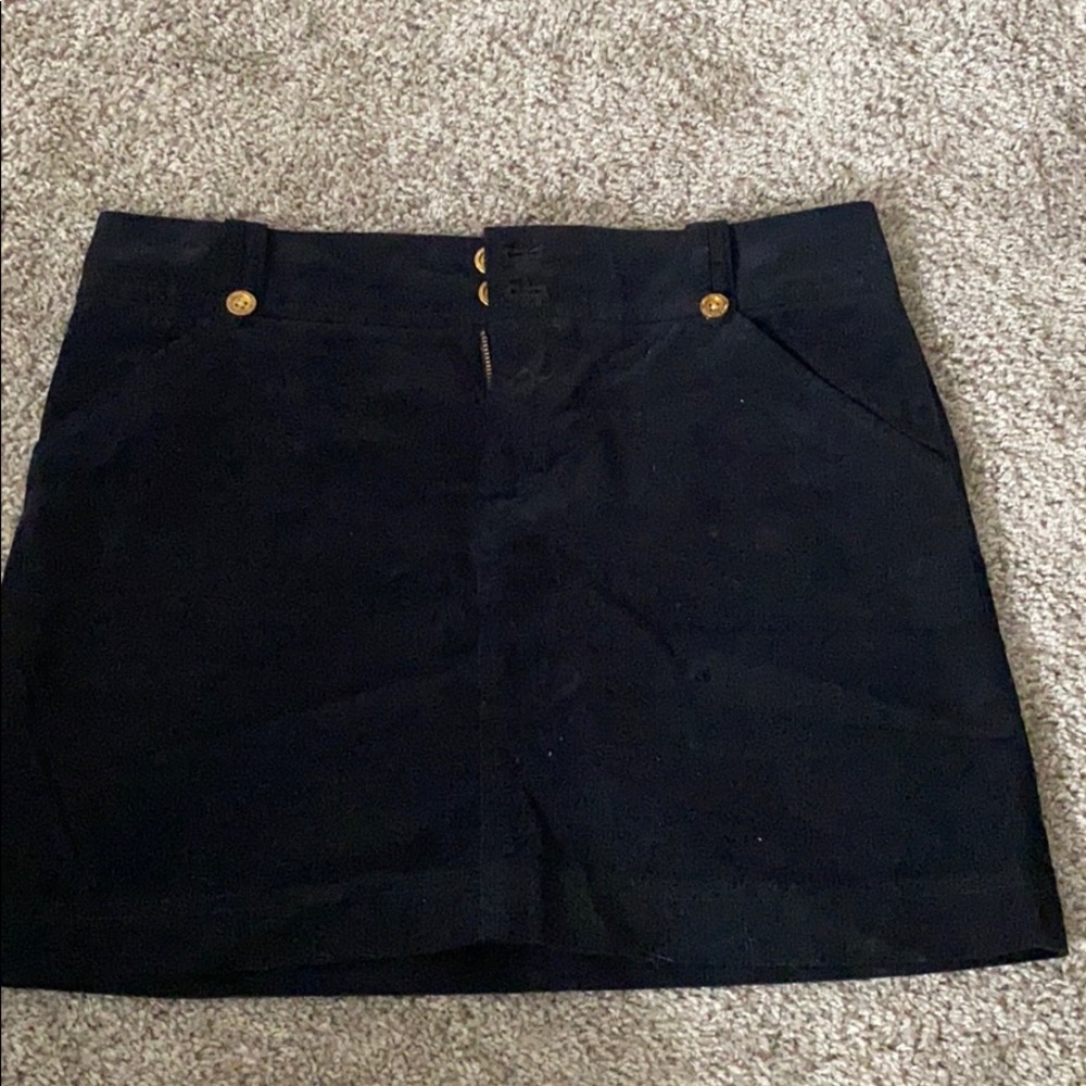 Size 4 Lilly Pulitzer black corduroy skirt